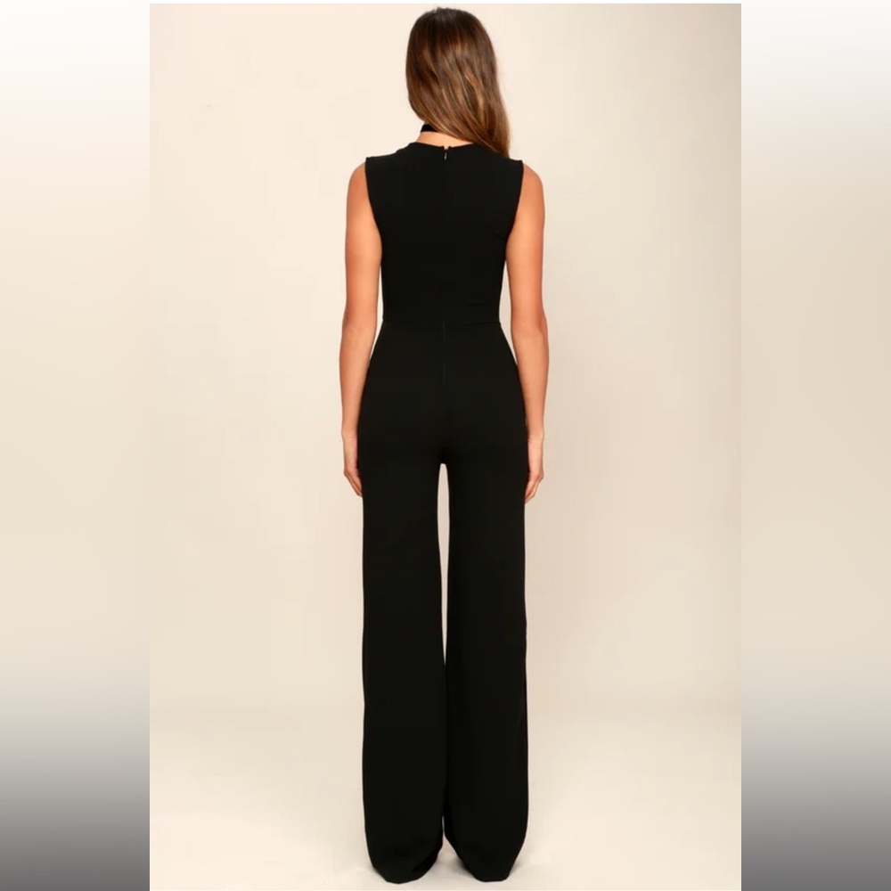 Square Neck Black Jumpsuit - image 3